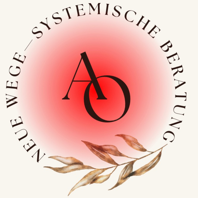 Das Logo von Andrea Orbig - Neue Wege - Systemische Beratung. AO als Abkürzung und ein Zweig als Zeichen der Naturverbundenheit